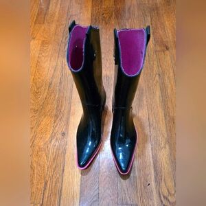 Black and Pink Women's Boots